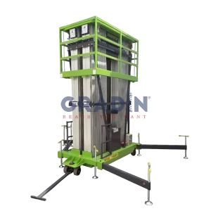 Plataforma elevadora de aleación de aluminio de 4 mástiles