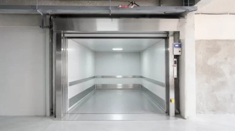 Food Plant Freight Lift｜Seamless Stainless Steel Car｜4.5m Travel from 350mm Shallow Pit